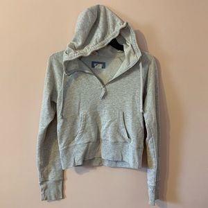 Aerie heather grey cropped hoodie